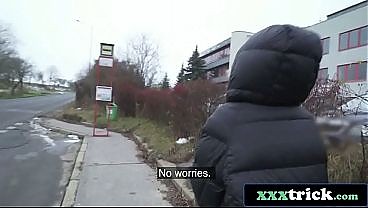 Petite Blonde Stranded in Prague Gets Talked Into a Fake Casting 8 мин.