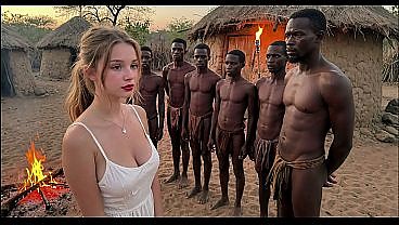 Innocent White Tourist Travels Through Africa and Gets Happily Fucked by a Tribe of Huge BBCs – ANAL VAGINAL – MASSIVE BLACK COCKS (AI) 12 мин.