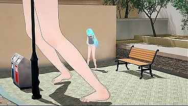 Блондинка-великанша сильно кончает, находясь под наблюдением. 11 мин.