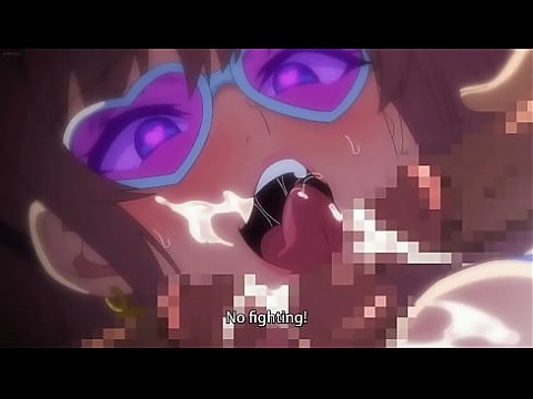Cute busty girl with glasses rides dick (Hentai) 15 мин.