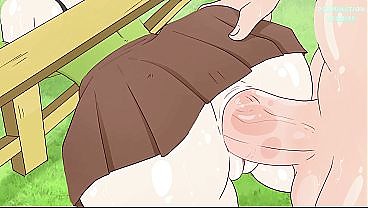 Алекс специально застряла в заборе, и Стив её трахнул! хентай (порно аниме секс) 4K 2026 10 мин.